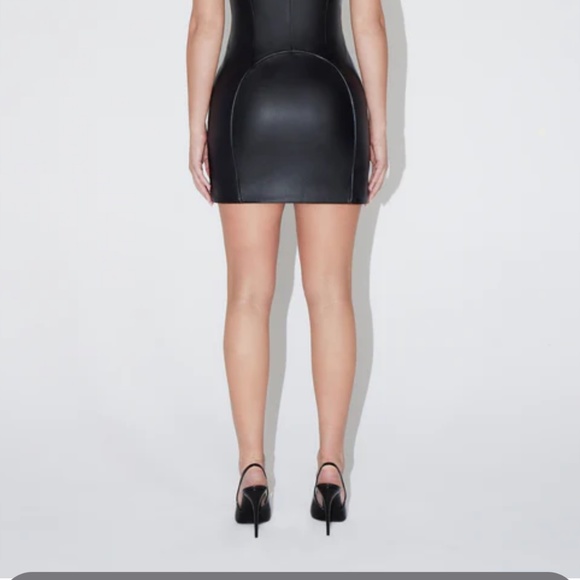 KHY Faux Leather Mini Dress - Picture 2 of 4